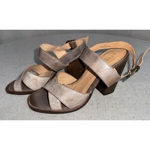 Bed Stu‎ Inez F386010 Womens Leather Hook & Loop Strap Heels Shoes Women's 8 & 9